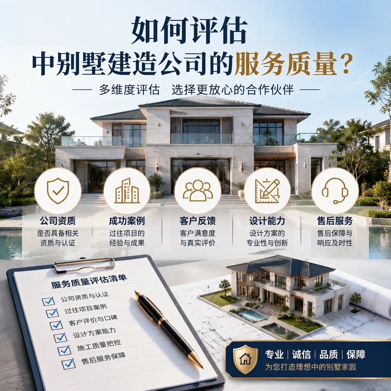 如何评估 思南 中别墅建造公司的服务质量?
