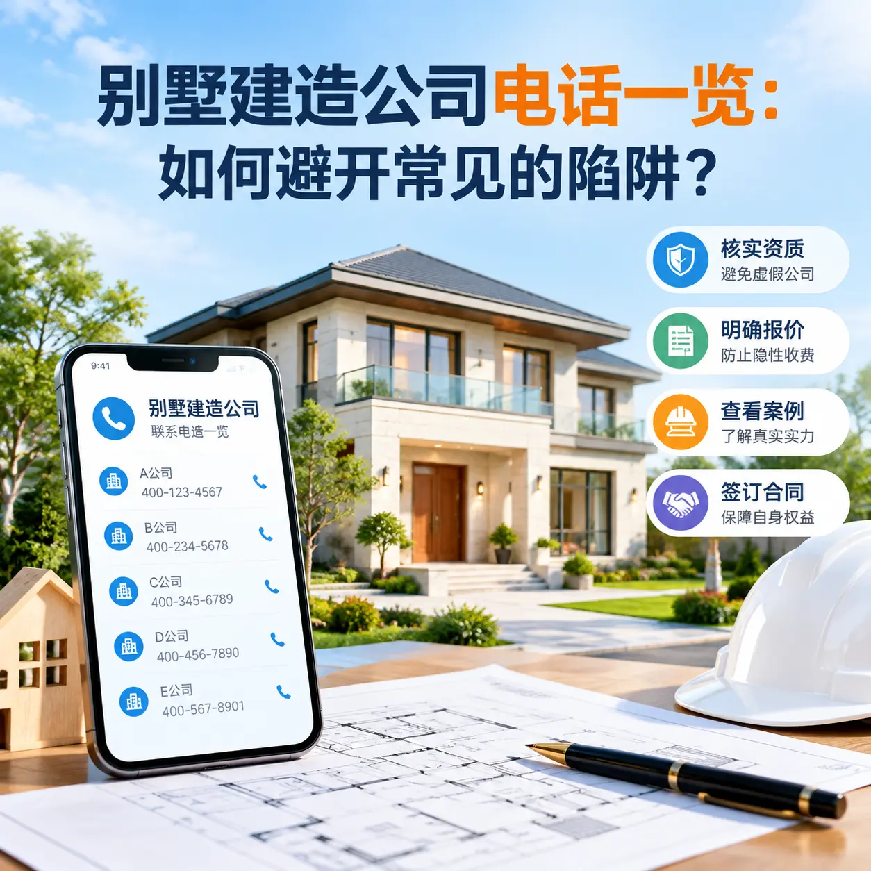 别墅建造公司电话一览：如何避开常见的陷阱？
