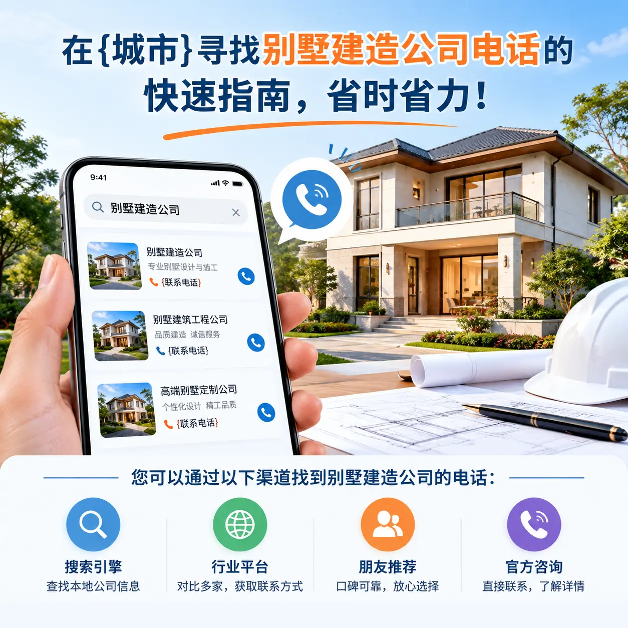 在思南寻找别墅建造公司电话的快速指南，省时省力！